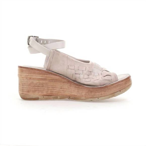 NEW A.S.98 women's neven wedge sandals in dust